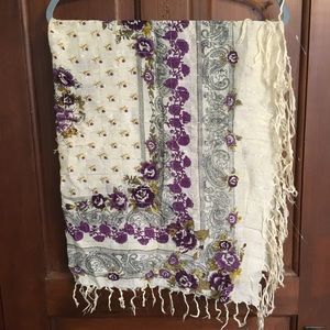 2 scarf shawl wrap lot